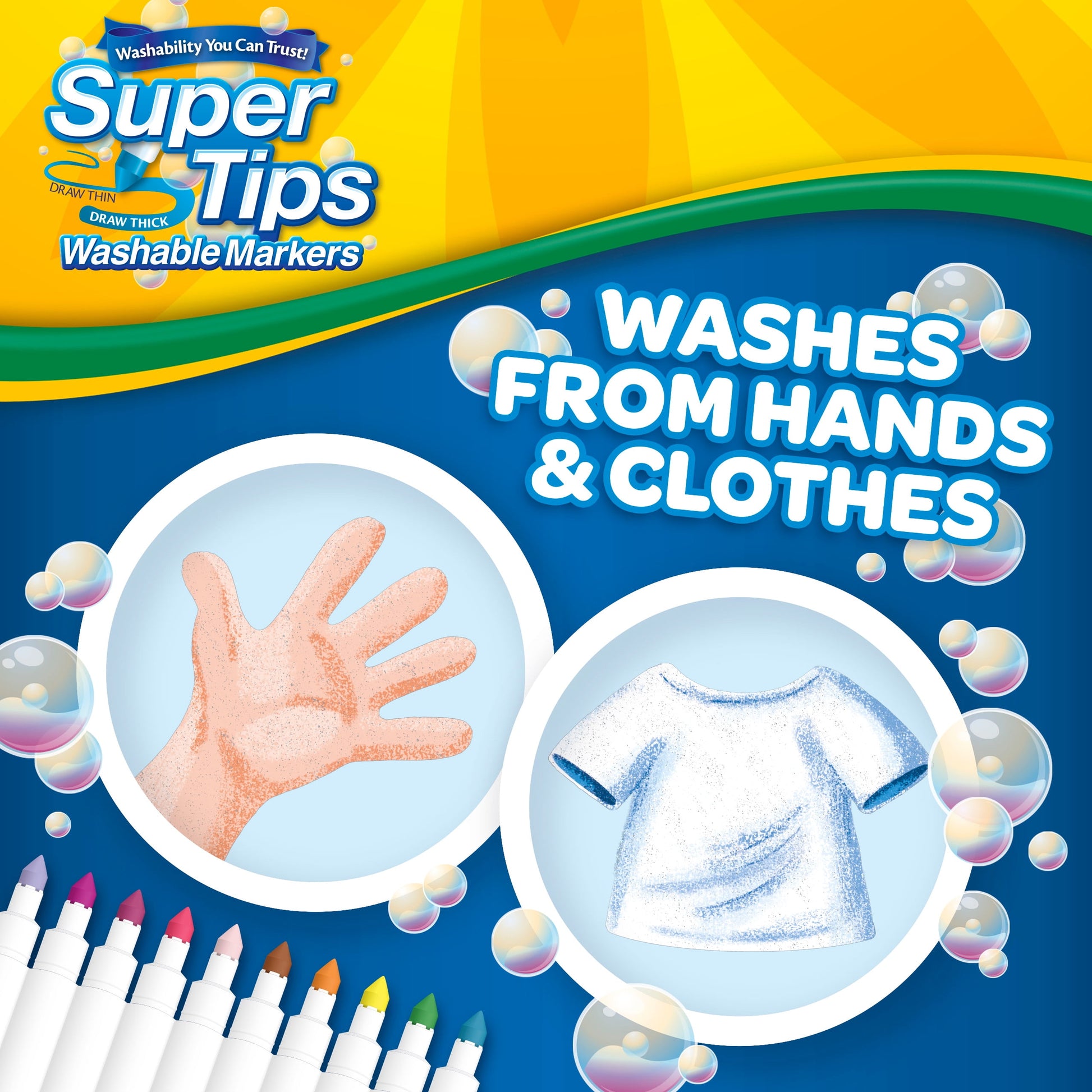 Super Tips Washable Markers for Kids, 100 Ct