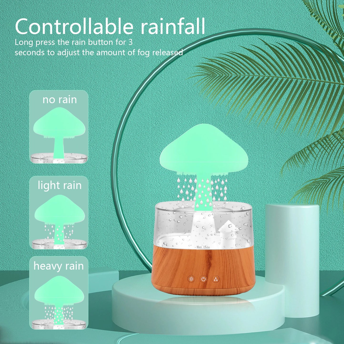 2024 Rain Cloud Humidifier Relax Diffuser Humidifier Raindrop Aromatherapy Machine Air Humidifier with 7 Colours Rain Lamp Home