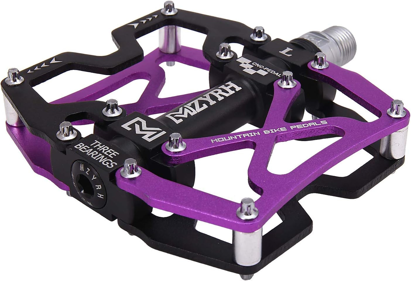 Mountain Bike Pedals, Ultra Strong Colorful CNC Machined 9/16" Cycling Sealed 3 Bearing Pedals