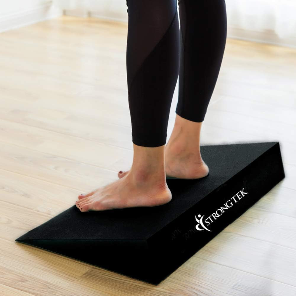 13" Large Yoga Foam Wedge, Slant Board, Calf Stretcher, Improve Lower Leg Strength, Stability, Incline Wedge, Knee Pad, Back Support, Footrest Cushion, Physical Therapy, One Pair