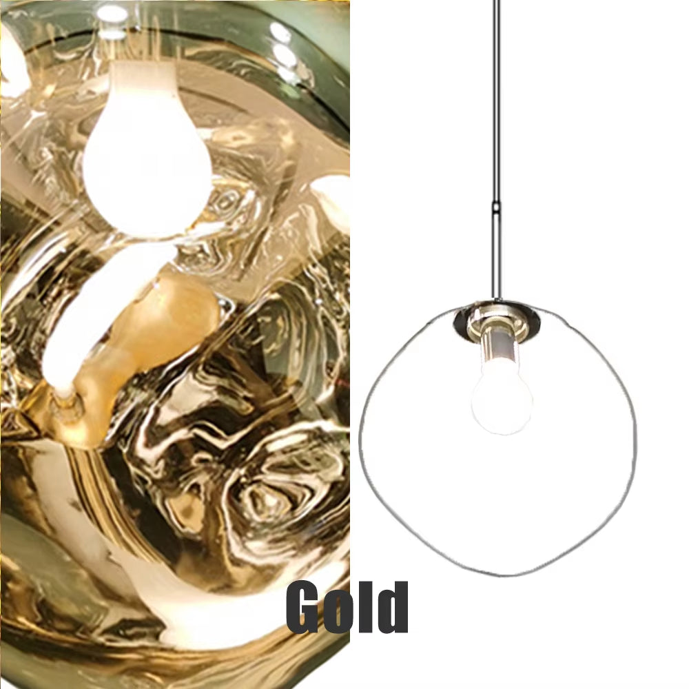 Nordic Lava Glass Pendant Light Modern Led Chandeliers for Living Room PVC Lustre Home Decor Indoor Hanging Lamps Light Fixture