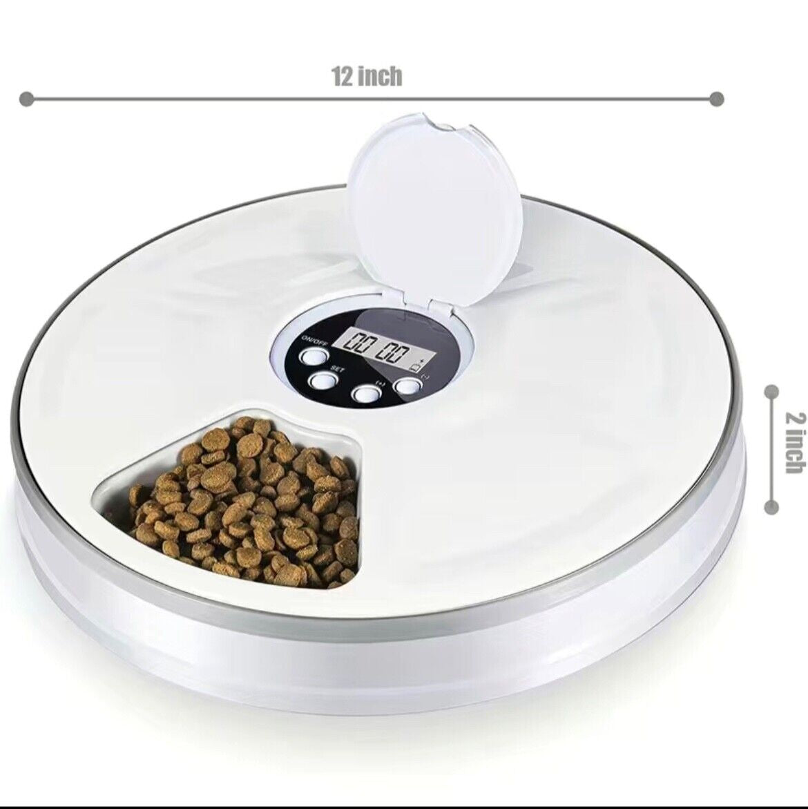 Automatic Pet Feeder for Cats and Dogs - Dry or Wet Food Dispenser - 6 Meal Tray