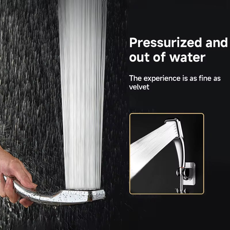 300 Holes Pressurized Showerhead Hand Hold Square Shower Head Water Saving Rainfall Spray Nozzle Bathroom Accessories