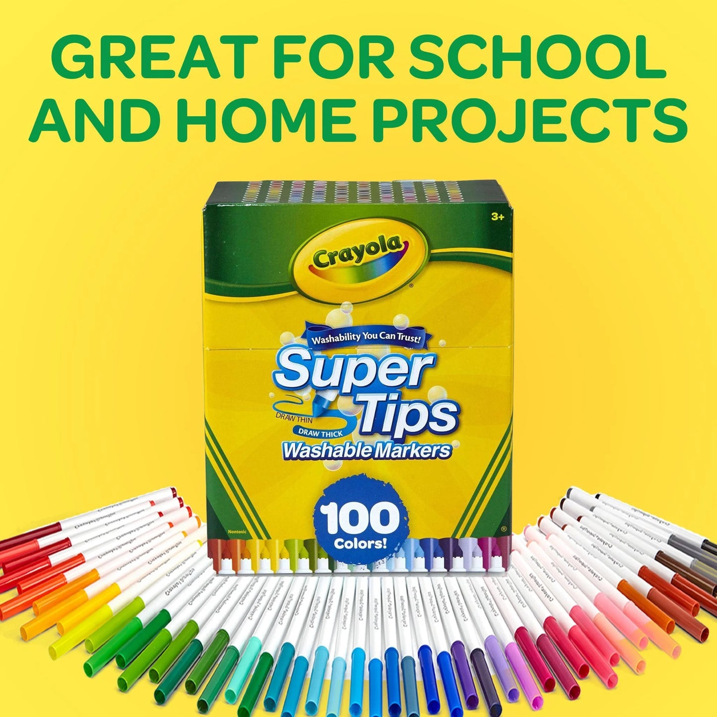 Super Tips Washable Markers for Kids, 100 Ct