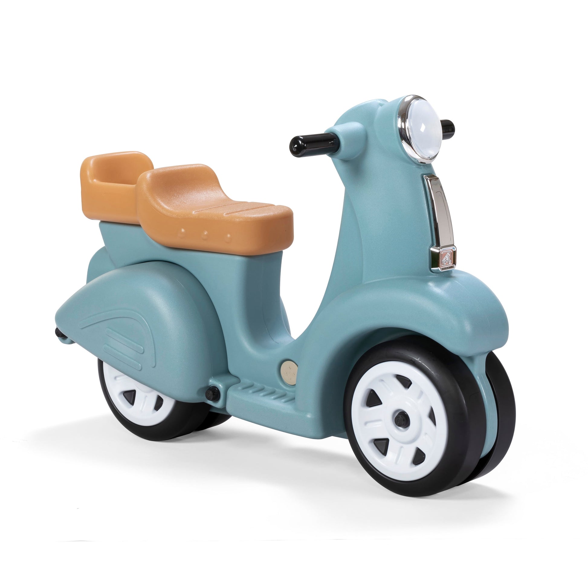 Ride along Scooter Aqua Ride on Toy with Vintage-Style Design, Foot-To-Floor Toddler Scooter with Four Wheels for Extra Stability