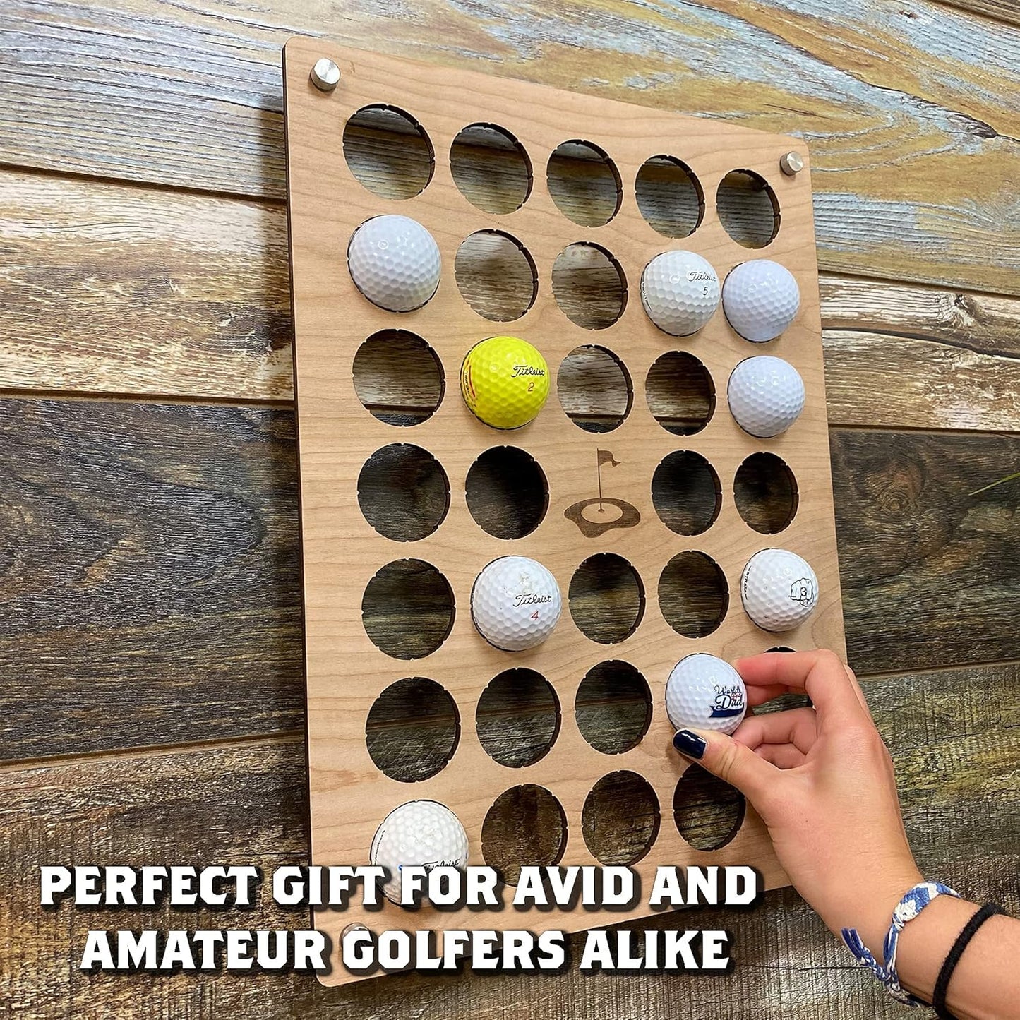 Golf Ball Display Holder Collector’S Case Holds Golf Balls Wall Mount Decor