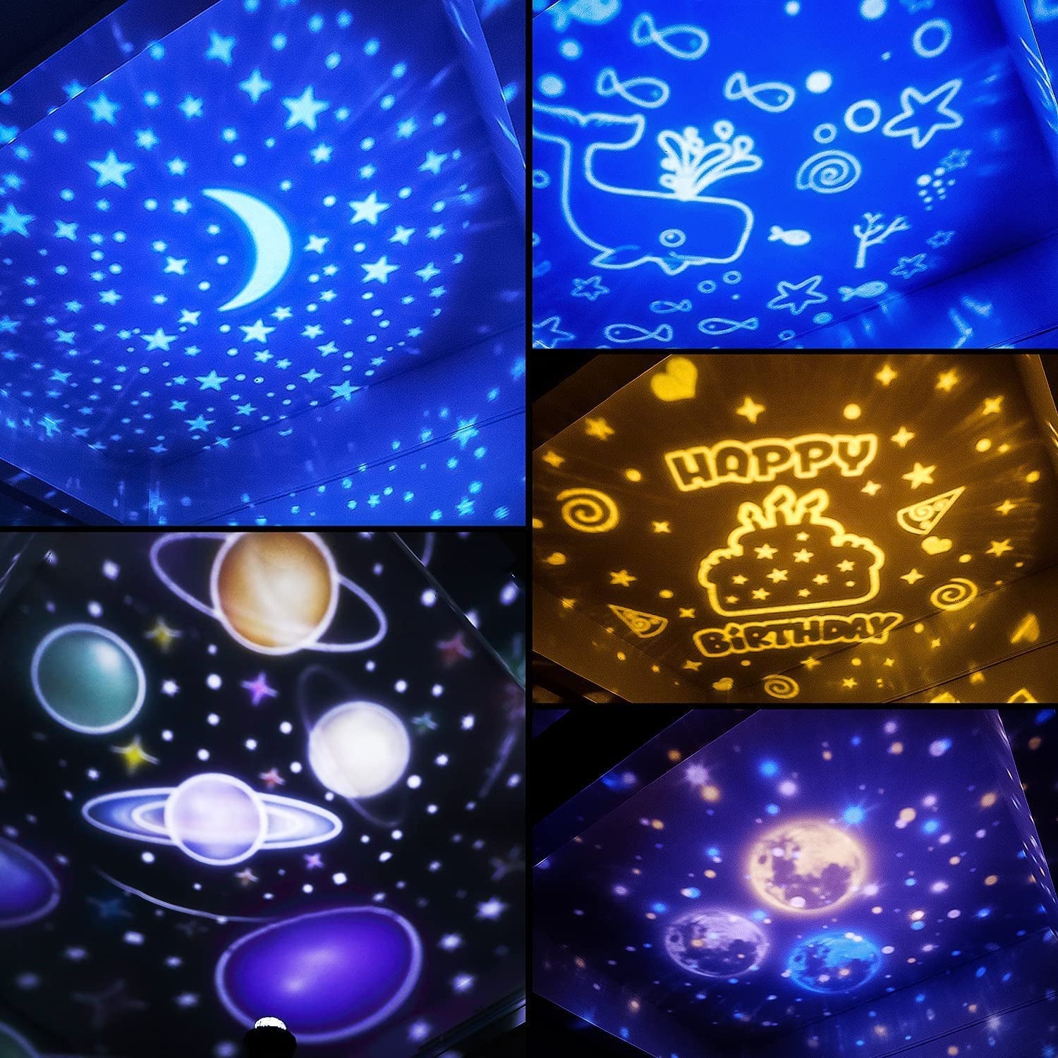 Lampara De Noche Para Niños Estrellas Planetas Dormir Juguetes Projector Luces