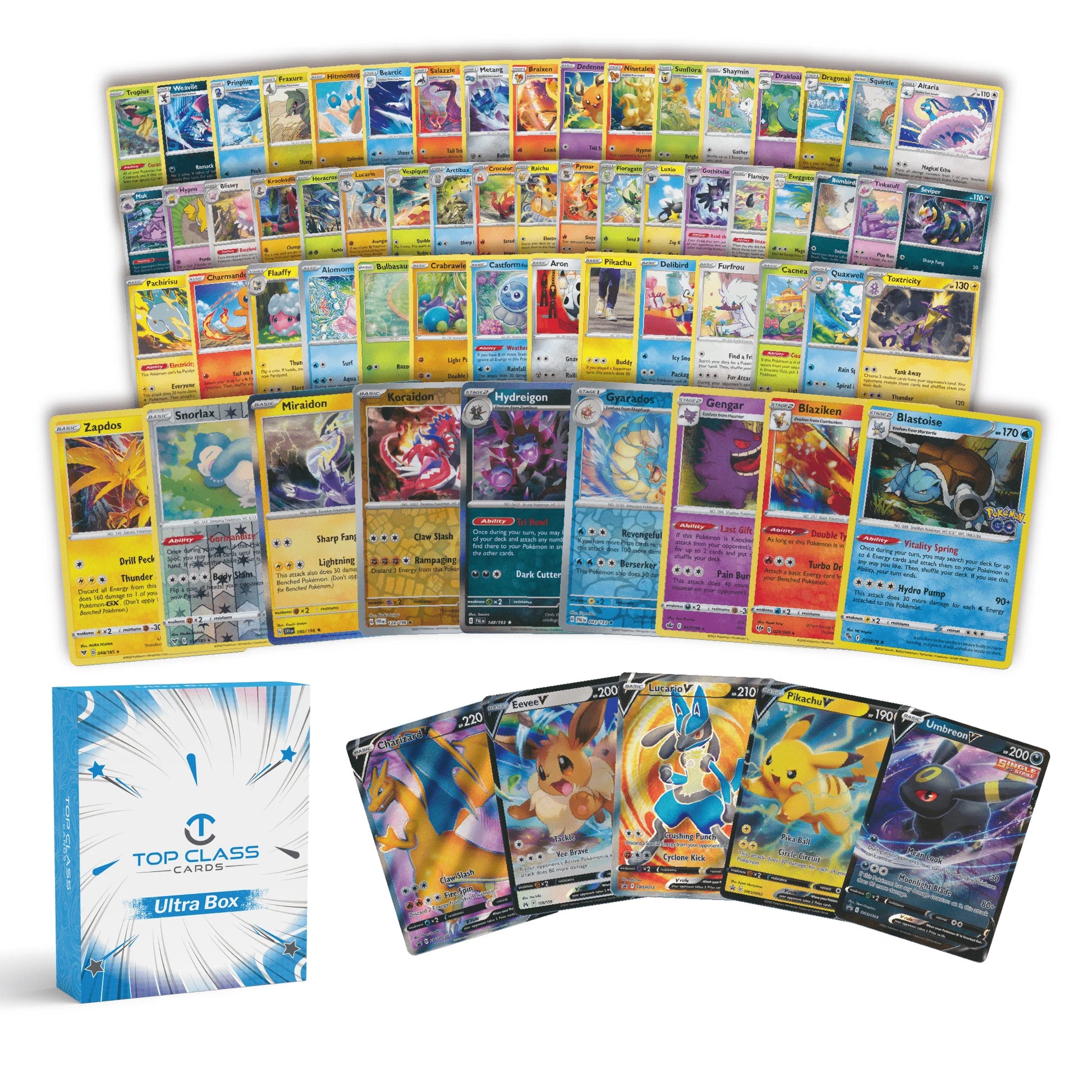 | Ultra Box | 50 Cards | 5 Holos/Reverse Holos | 1 Ultra Rare Guaranteed | Compatible with Pokemon Cards