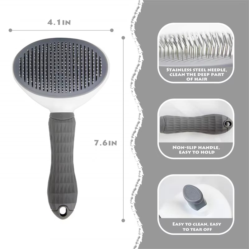 Pet Dog Hair Brush Cat Comb Grooming and Care Cat Brush Stainless Steel Comb for Long Hair Dogs Cleaning Pets Dogs Accessories