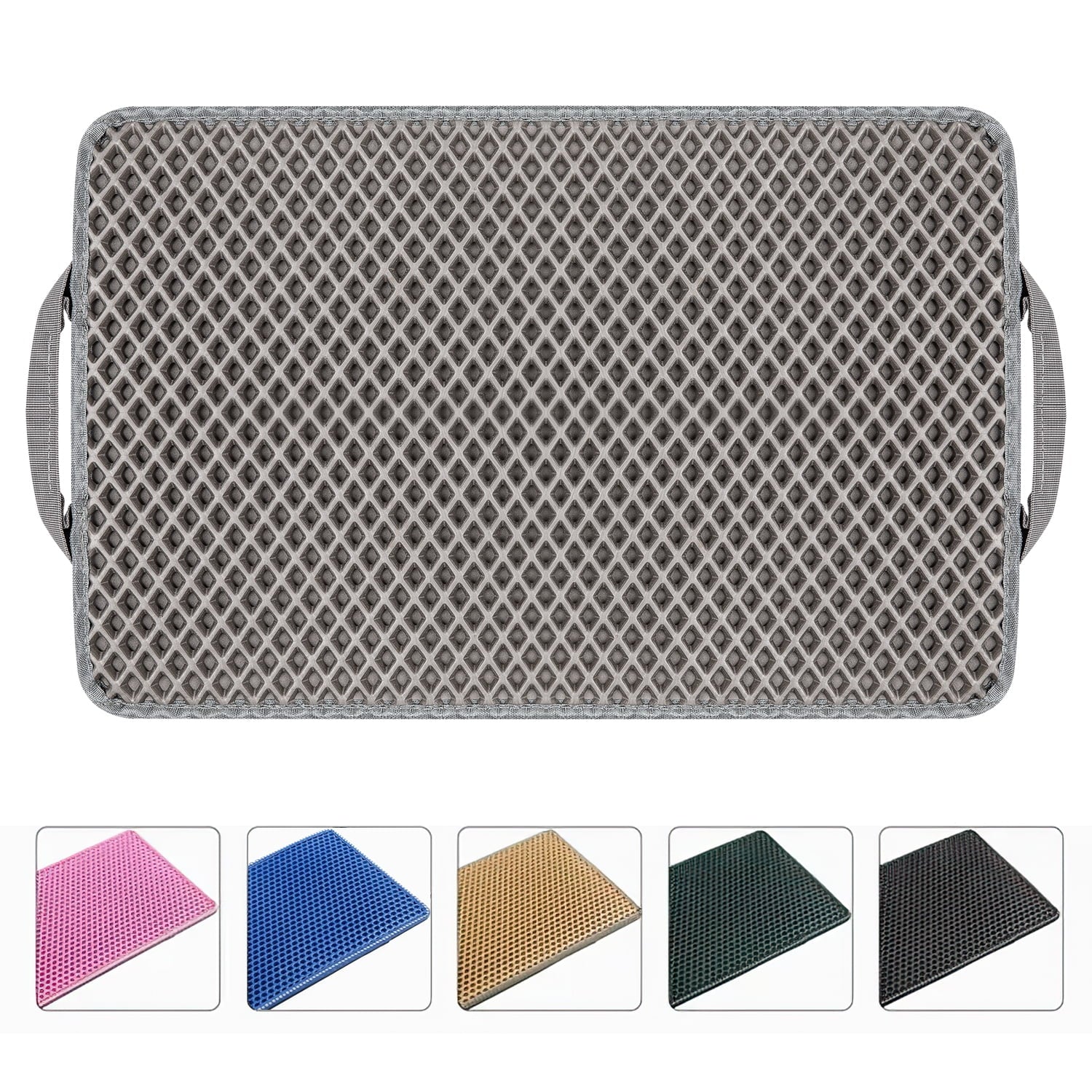 Double Layer anti Tracking Waterproof Cat Litter Trapping Mat Gray